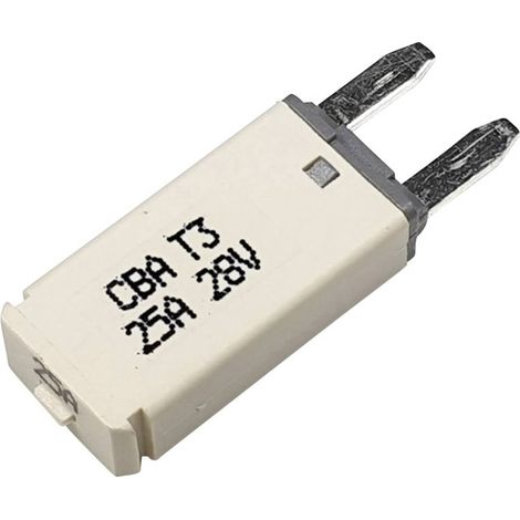Hansor Circuit Breaker Mini, type 3. Manual Reset, 25A CBA3 Series 25A Disjoncteur pour fusible plat (1/2)