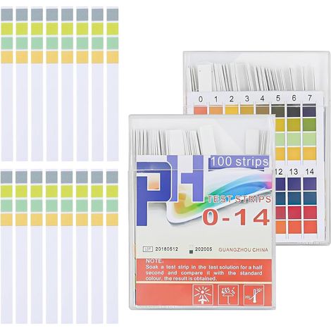 Lot de 200 Papier PH 0 à 14, Bandelettes PH Universelles Haute Précision,Test de PH pour Eau,Piscine,Aquarium,Laboratoire et Usage Domestique (1/5)