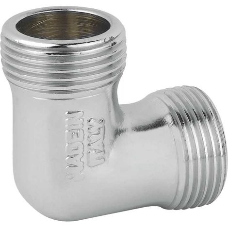 GOMITO MASCHIO/MASCHIO IN OTTONE CROMATO 3/4