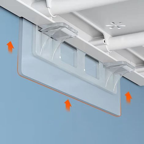 Supports Pour Étagères Auto-Adhésifs - En Plastique Transparent - Pour Étagères En Bois Plaque Verre - 2 Pièces (1/5)