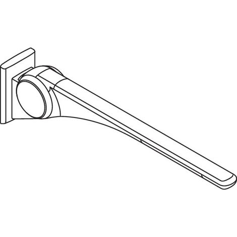 HEWI 802.50.40460 DR Poignée d'appui rabattable Basic, 850 mm (1/2)