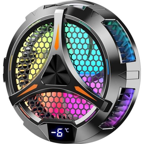 Tablet Cooler - Refrigeración Por Semiconductor - Iluminación RGB - Refrigerador Tipo C - 100 x 30 mm - Negro (1/5)