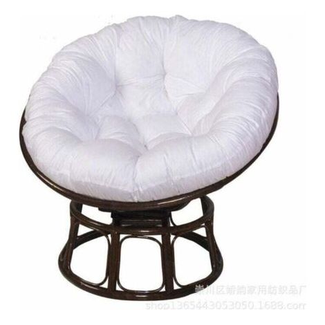 Blanc, matelas suspendu 100CM 100CM coussin de chaise tufté rond confortable tapis de sol épaissi de couleur unie