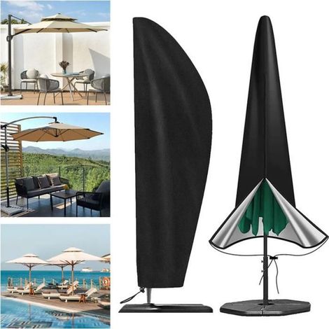 Housse de protection pour parasol, housse de protection pour parasol en tissu Oxford 210D adaptée aux parasols de 200 à 400 (1/5)