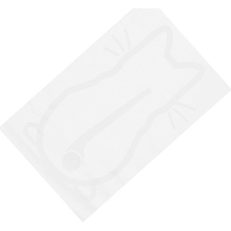 Autocollant pare-brise pour voiture, chat qui remue la queue, décoration de voiture, matériau PVC, 31,5 x 20 cm, 1 pièce (1/5)