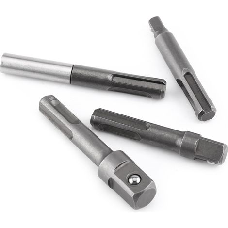Combinaison 4 pièces SDS : perche d’extension SDS simple en acier inoxydable + 3 perches d’extension SDS PLUS (1/5)