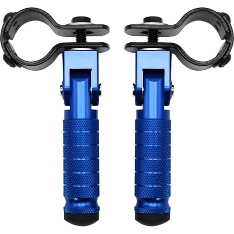 Reposapiés plegables，2 piezas，12,2 x 11 cm，plegables a 90°，rango de sujeción de 31-33 mm，reposapiés trasero，barra de soporte del parachoques (1/5)