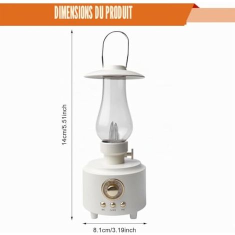 Enceinte Bluetooth d'extérieur avec lumière et intensité à l'infini, bote portable étanche IPX4, haut-parleur sans fil avec lumière de flamme, Bluetooth 5.3 pour intérieur, extérieur et jardin (1/3)