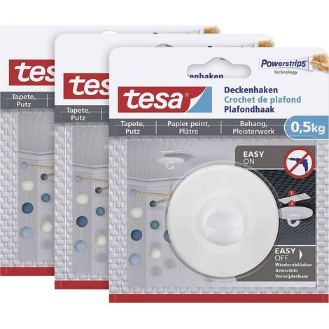 tesa Deckenhaken 77781 weiß Packung mit 3