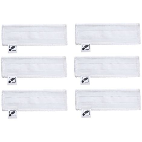 Lot de 6 chiffons de rechange pour nettoyeur vapeur et balai vapeur Karcher Easyfix SC1 SC2 SC3 SC4 SC5. (1/5)