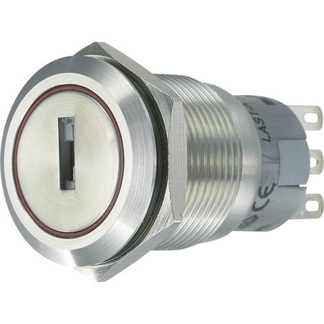 TRU COMPONENTS 701824 LAS1-AGQ-22Y/31 Interruttore antivandalo a chiave 250 V/AC 5 A 2 x On / Off / On 2 x 45 ° IP40 1