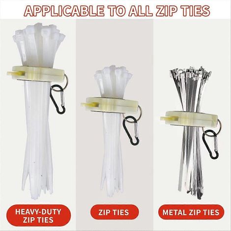 Organisateur de 5 attaches de câble, porte-attaches pour ceinture à outils avec 50 attaches (1/5)