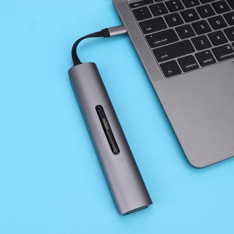 Station d'accueil USB-C 9-en-1 avec HDMI, VGA, ports USB 3.0 pour MacBook Pro/Air, hub multifonction (THV901) (1/5)