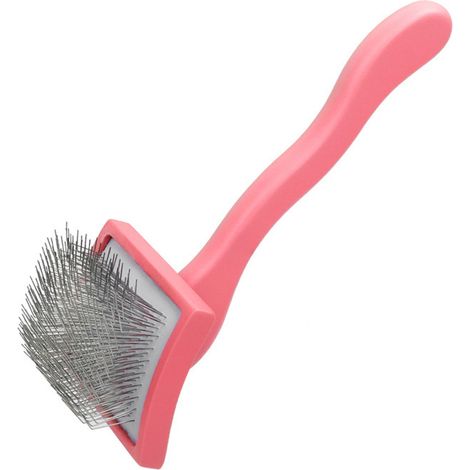 Cepillo Coral Slicker - Para Perros Y Gatos - Tamaño Mediano - Borstas Suaves - 1 Unidad (1/5)