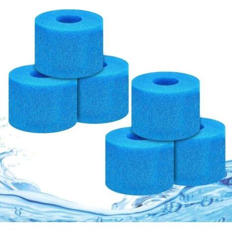 6 Pièces Éponge Filtrante Type S1, Filtre Éponge Cartouche, Mousse pour Filtre Piscine, Convient aux Piscines, Aquariums (1/4)