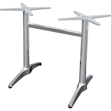 Basamento in alluminio per tavolo 120x80 cm. Tavolo componibile. MALIGI HOME MG-MICHELA Alluminio (1/2)