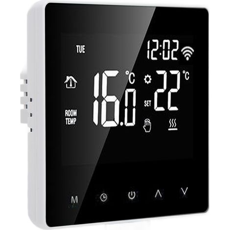 ME81H – Thermostat intelligent WIFI LCD, chauffage de l'eau au sol, chaudière murale électrique pour Tuya AC230V, fond blanc, bouton blanc 3A (1/5)