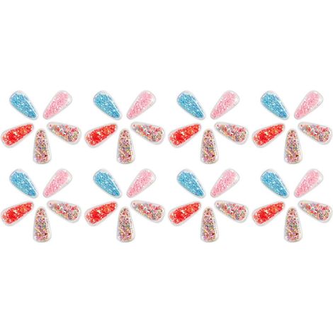 40 Pieces Glittery Transparent PVC Teardrop Hair Clips (1/5)
