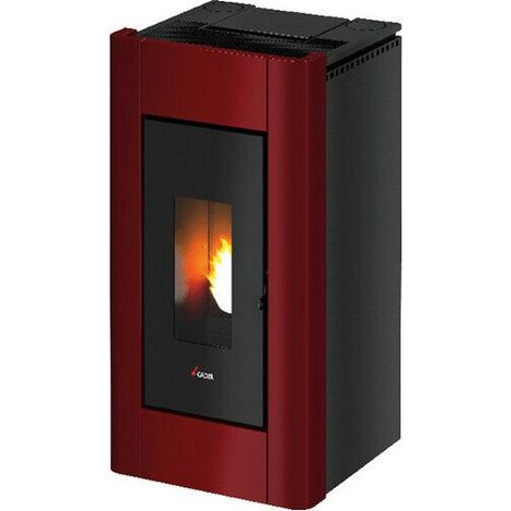 Stufa a Pellet Canalizzata Cadel Prince3 Plus 11KW ad Aria Rosso - 7019543