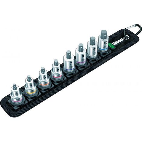 Set Embout de tournevis avec fonction de maintien 3/8 six pans 3-10mm 8-unités Wera (1/5)