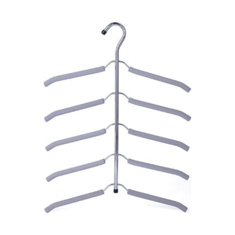 QORVA-Lot de 2 cintres à chemises, gris, antidérapants, peu encombrants, pour ranger chemises et manteaux