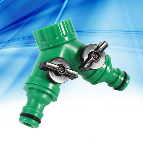 Distributeur 3 Voies Y Connexion avec Valve 3/4" en Plastique pour Irrigation Jardin et Terrain (1/5)