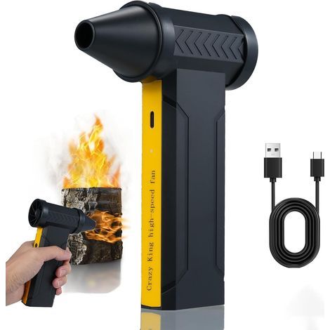 Souffleur Air Comprimé, Mini Souffleur Sans Fil Puissant à 3 Vitesses Réglables 160000 TR/Min, Souffleur PC pour Appareils Électroniques, Canapés, Voitures, Équipements de Bureau (1/5)