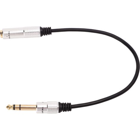 Adaptateur Audio 6.35mm Femelle Vers Mâle Câble Stéréo Métal Pour Microphone Et Table De Mixage KTV - 1 Pièce (1/5)