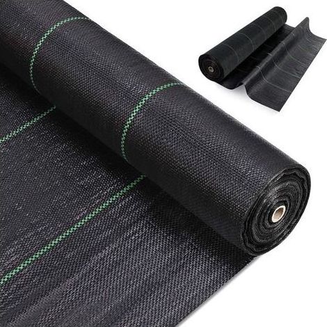 Toiles de Paillage 2m x 10m,Geotextile,de Paillage Bache Geotextile Toile Anti Mauvaises Herbes Tissu Perméable à l'eau, Résiste Rayons UV,Anti Repousse -Bâche Anti Mauvaise Herbe (1/5)