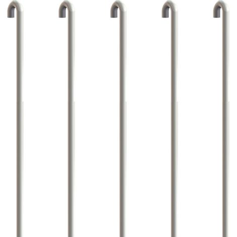 Pack 5 tiges 100cm acier 3 mm rondes couleur blanches (1/4)