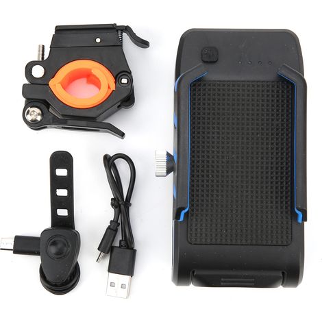 Luce LED per bicicletta ricaricabile tramite USB Toivize – Diverse modalità – Clacson e supporto per telefono – Impermeabile – Per la guida in città e di notte (1/5)