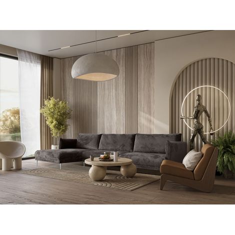Ecksofa Designersofa MADISON Stoff Tender Way Anthrazit Ottomane Links (1/5)