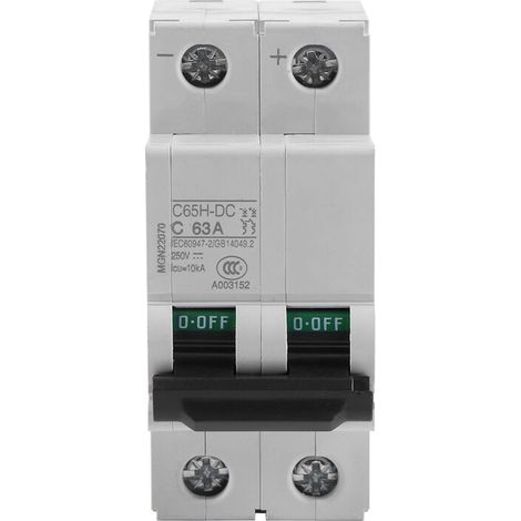 250V DC 2P Miniatur-Niederspannungs-Leistungsschalter, solarbetrieben, 16A / 63A (63A)