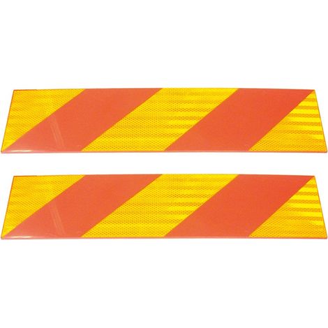 Maxter – Plaques réfléchissantes en métal 565x132 mm – Lot de 2 homologuées – Visibilité optimale pour sécurité routière – Matériau durable 10/10ème