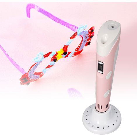 Y787 3D-Druckstift für Kinder, 3 Farben: Seidig-rosa PLA (1/5)