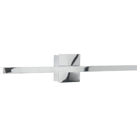 Lampada specchio con luce LED in metallo orizzontale argento Mariz