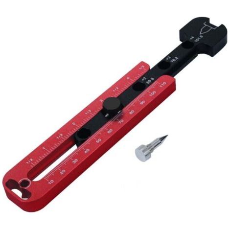 Regole di marcatura per lavorazione del legno, regole compasso per tracciare cerchi – regole tracciatura archi con scala metrica/inch regolabile, calibri di marcatura (1/4)