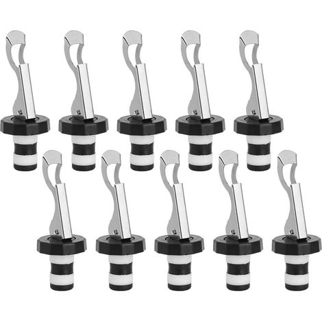 10 bouchons de vin - inox/silicone, étanches - pour boissons (1/5)
