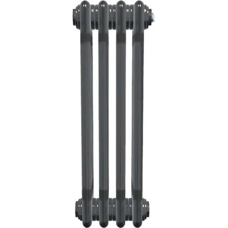 Bircham - Bare Metal Lacquer 4 Column Radiator H600mm  x W206mm