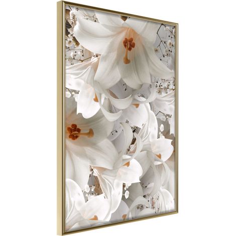 Affiche Murale Encadrée "Floras Mess" 30 x 42 cm Or