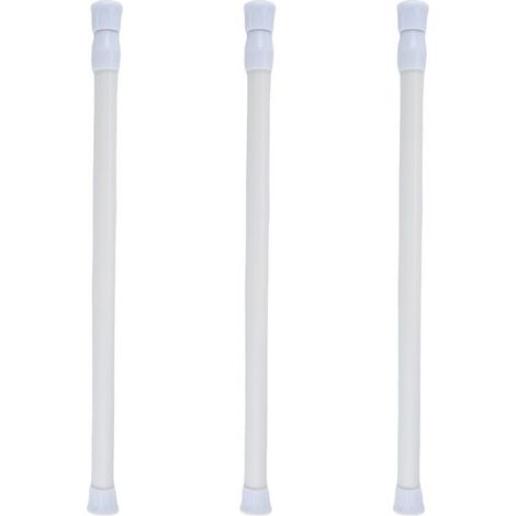 Paquet de 3 Petites Tiges de Tension Extensibles RéGlables de 11,8 à 19,7 Pouces, Blanc
