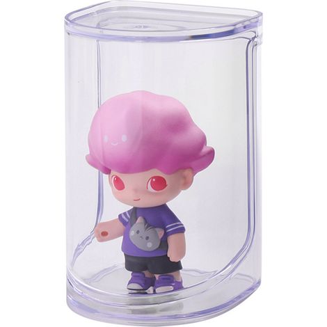 Coffret de rangement pour figurines anti-poussière en plastique transparent, vitrine de présentation pour poupées et figurines de dessin animé (1/5)