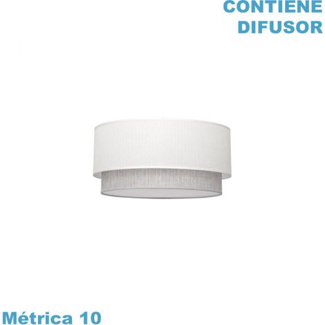 paralume a sospensione kenya m10 bianco/grigio 40dx38dx22h diffusore incluso