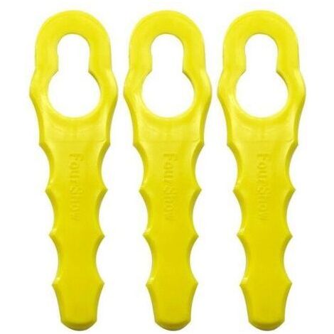 Lot de 100 Lames de Rechange compatible pour Ryobi Coupe Bordure, Têtes Double Lames Dentelées RAC155 RAC157 RAC158- (1/5)