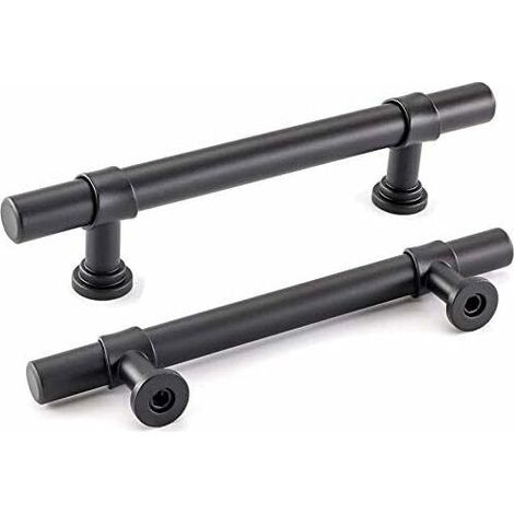 2er-Set schwarze Badezimmerschrankgriffe, 96 mm, für Schränke, Schränke, Badezimmer, Bad und Küche