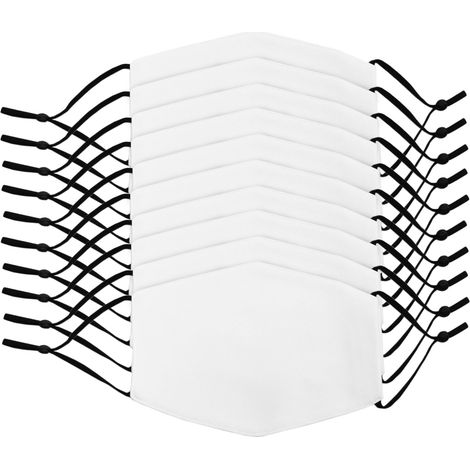 10 bedruckbare Gesichts-Mund-Nasen Maske Stoffmaske für Sublimationsdruck S M L