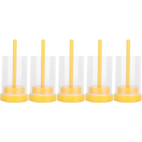 5Pcs Queen Bee Marking Bottle, Queen Bee Catcher Cage Tube Accessoire D'apiculture en Plastique Léger pour Apiculteur (1/5)