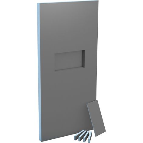 Wedi – Cloison XL Sanwell 2500x900x100mm – Niche intégrée 600x300mm – Paroi de douche en polystyrène étanche – Montage simple et carrelable