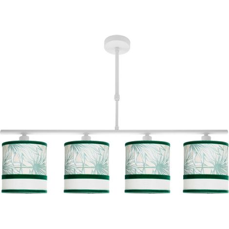 Lampada Caledonia 4xe14 bianco/verde regx75x14cm