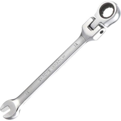 Clé Mixte à Cliquet articulées métrique, Argent, 14 mm (1/5)